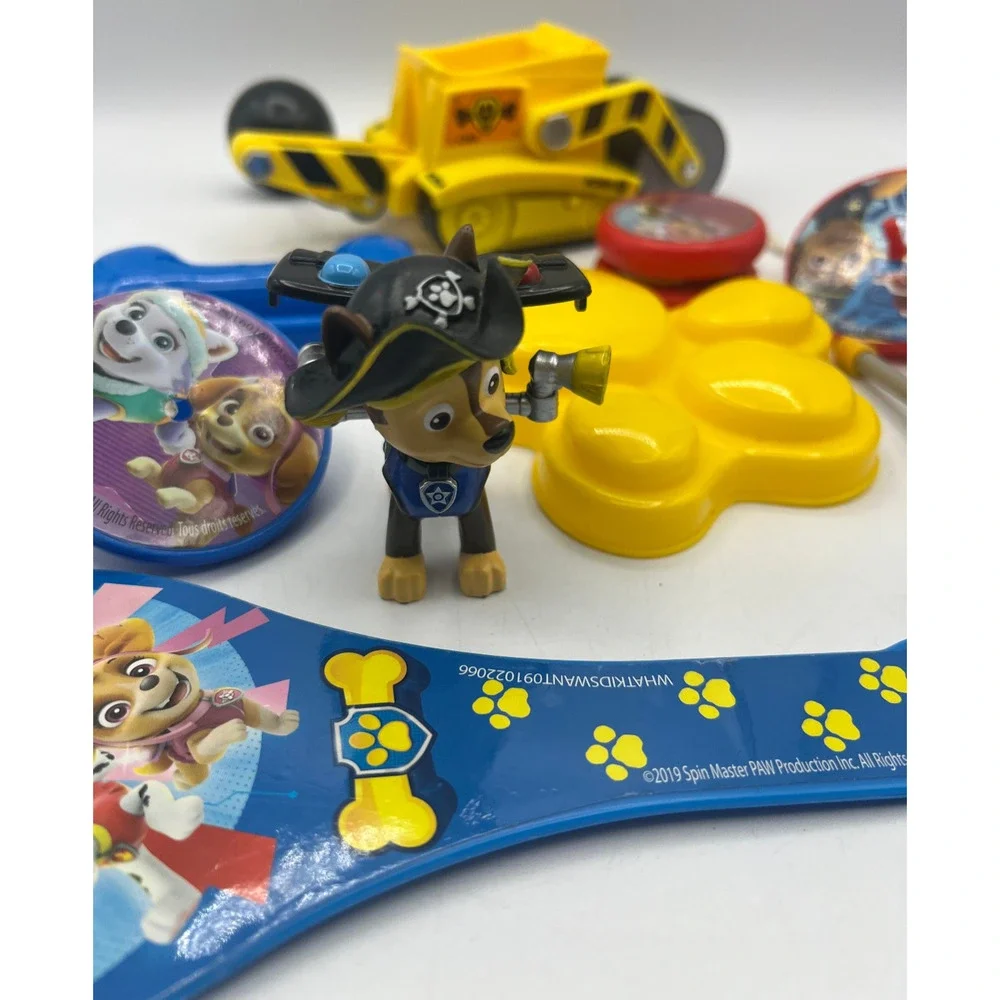 Paw Patrol Toy Lot Figures Construction Truck Yo Yo Paddle Game Mixed Play Set